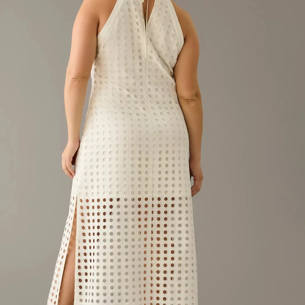 NWOT - Anthropologie  White Eyelet Maxi Dress - Picture 6 of 13
